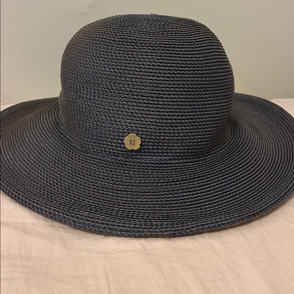 Eric Javits Black and Brown Woven Hat